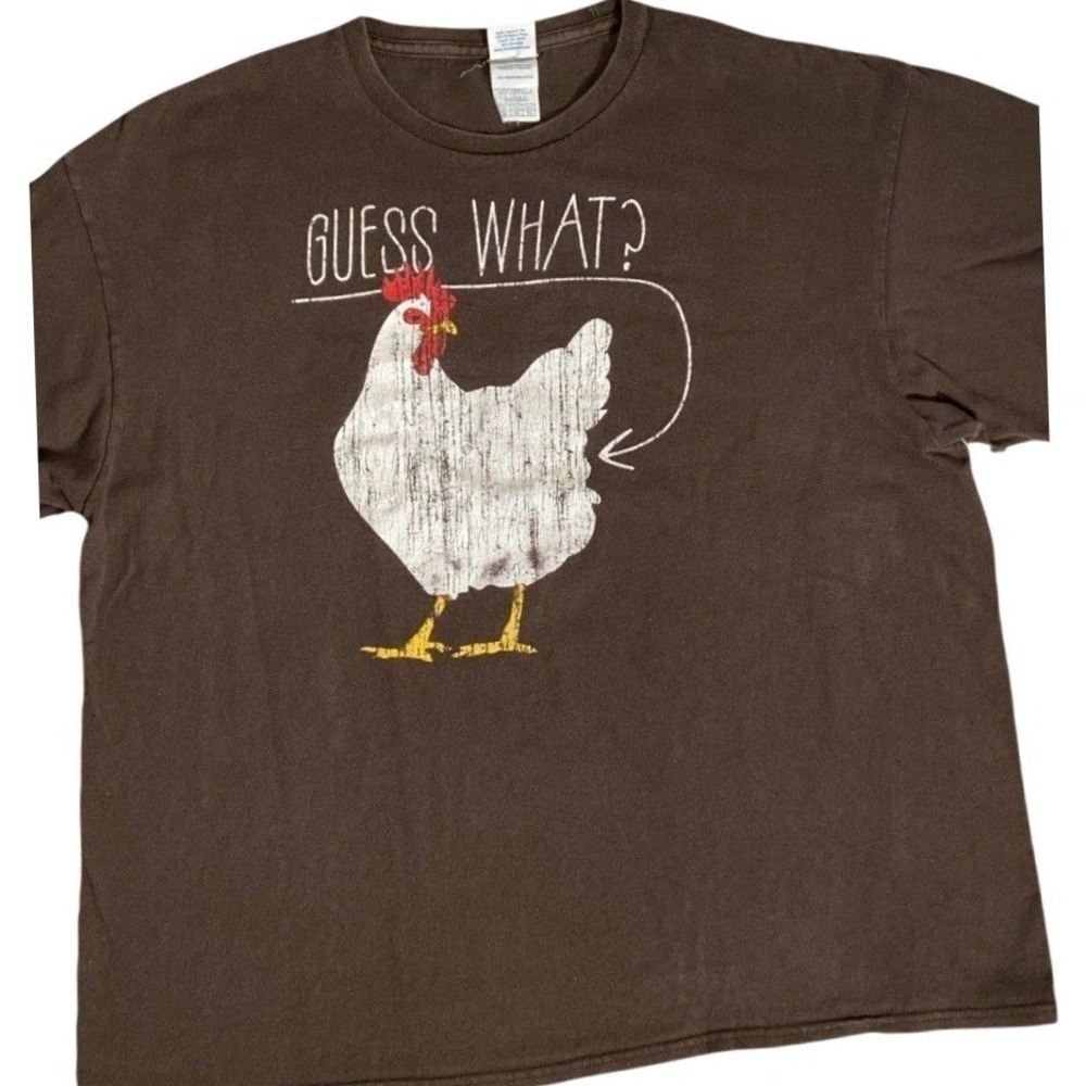 Vintage Delta Pro Weight Chicken Graphic T Shirt Funny Farm Humor USA XL